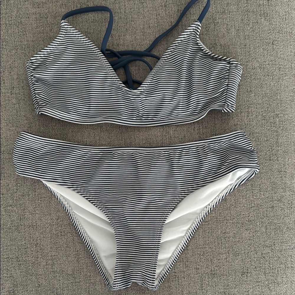 Xhilaration Striped Bikini Set S/M